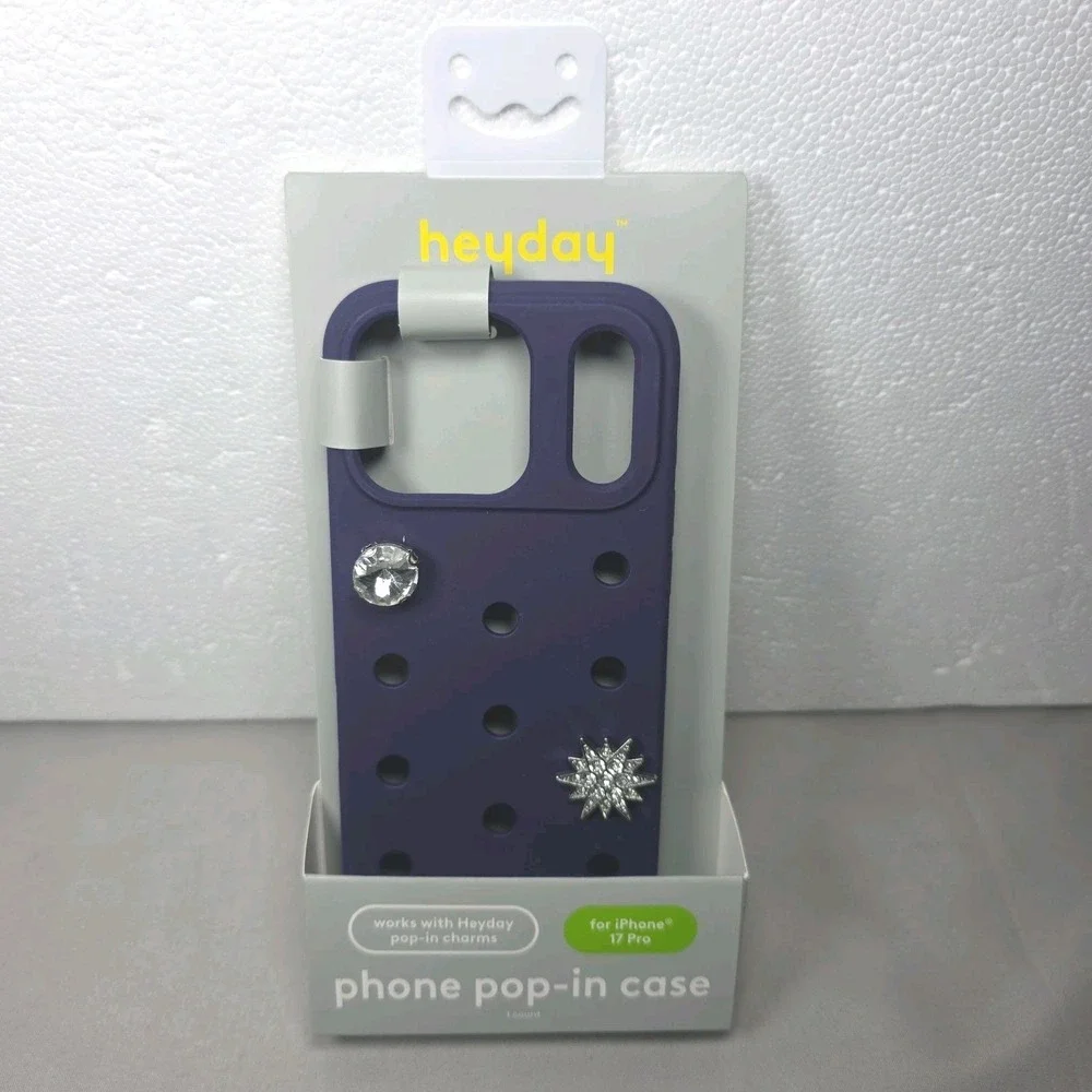 Heyday Pop In Phone Case iPhone 17 Pro Silicone Charms Blue